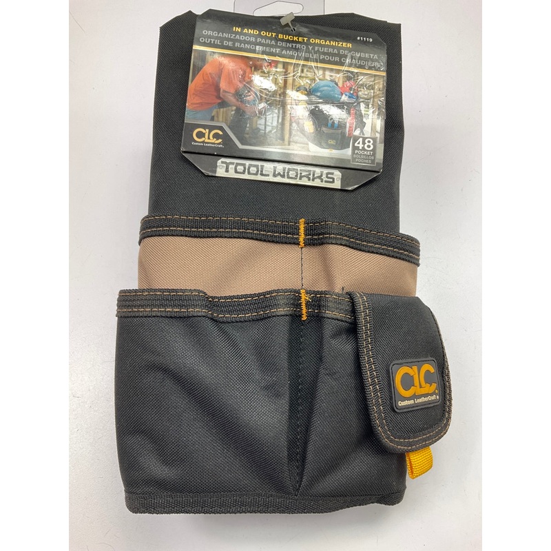 CLC 1119 5-Gallon Bucket Tool Organizer Pouch, 4'' Deep, 48 Pockets, Durable