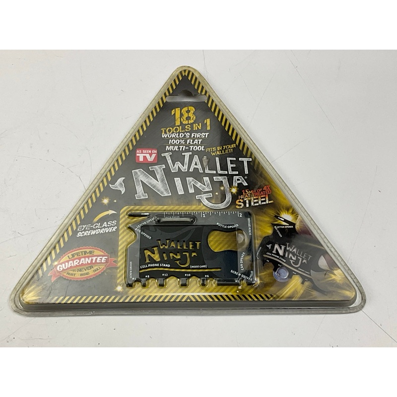Wallet Ninja 18-IN-1 Multi-Purpose Credit Card / Pocket Size Tool - Black
