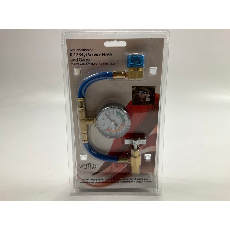 Weitron 1234 A/C Service Hose Gauge Charging Kit, Use With Self-sealing Cans