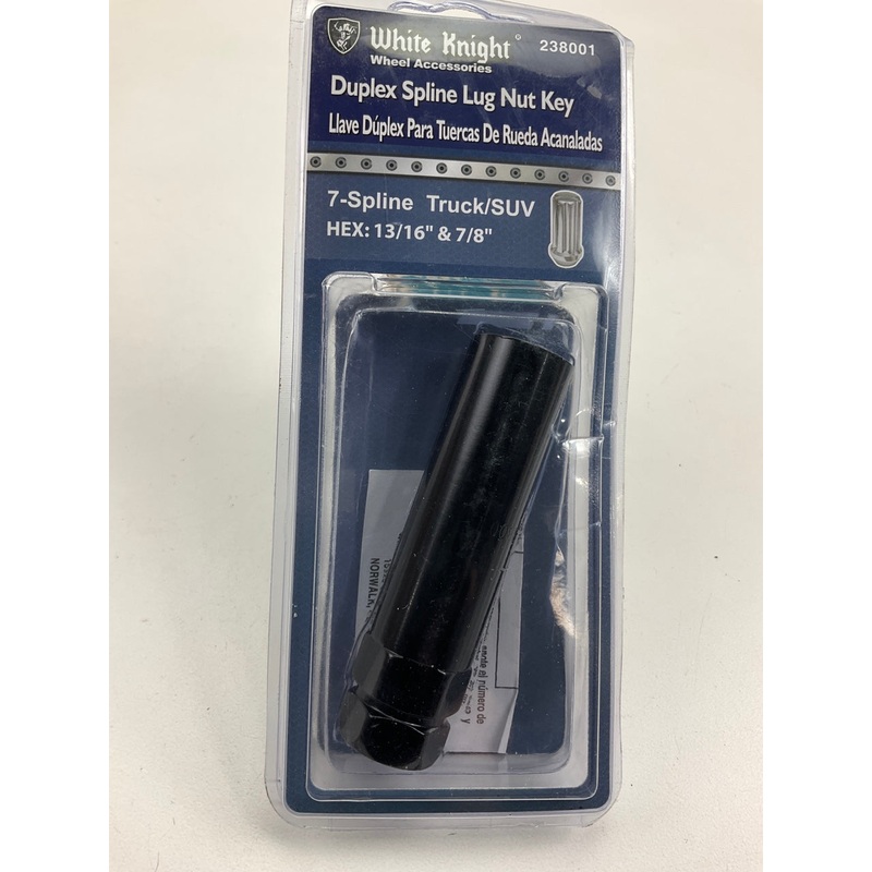 White Knight 238001 Duplex 7-Spline Wheel Lug Nut Key Adapter Socket 13/16 & 7/8