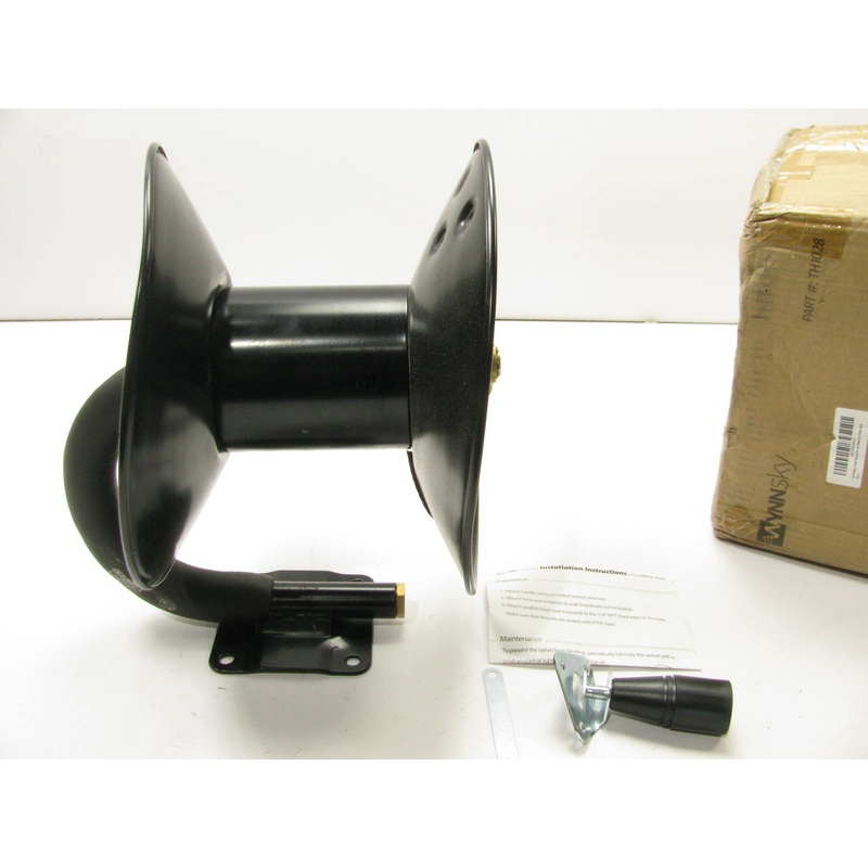 WYNNsky TH1028 Steel Manual Hand-Operated Air Compressor Hose Reel