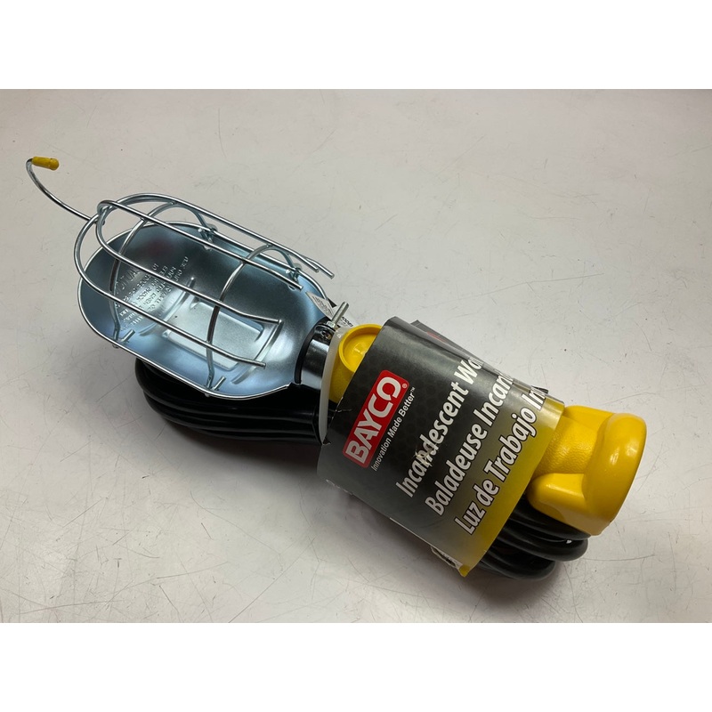 Bayco SL-425 Incandescent Trouble Drop Work Light W/ Metal Guard, 25' 18/3 Gauge