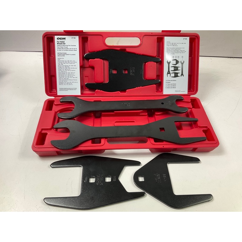 USED #9 OEM Tools 27186 9 Size Fan Clutch Wrench Set Remove From Water Pump