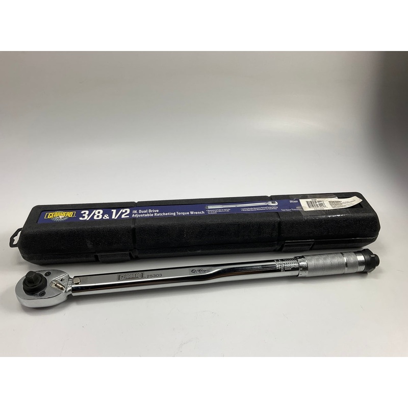 USED MAYBE ONCE - Gearhead GH3001 3/8'' & 1/2'' Dual Drive Torque Wrench