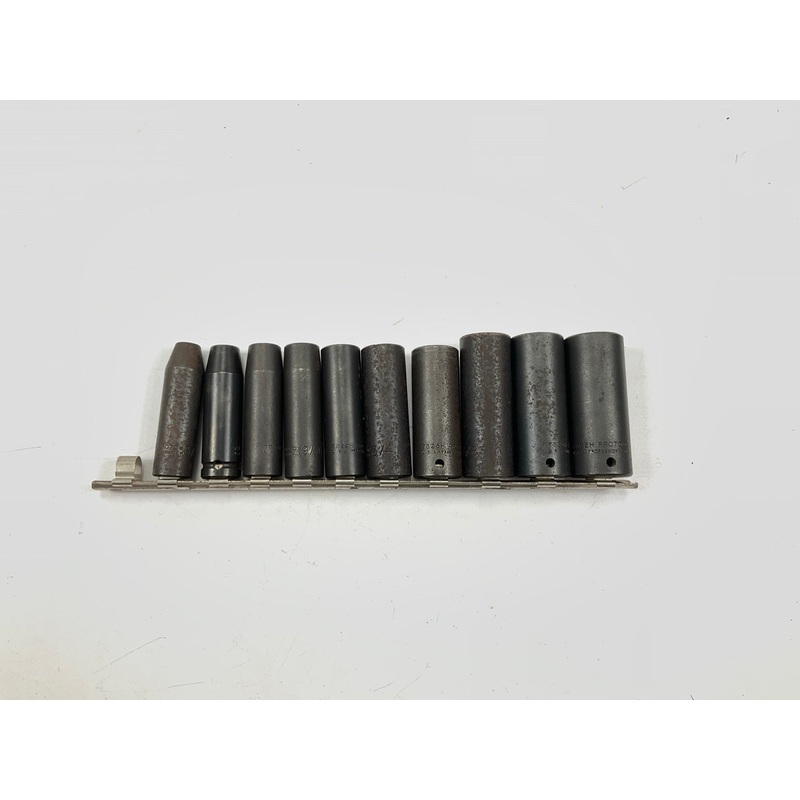USED - Proto 1/2'' Drive 6-Point Deep Impact Socket Set, SAE 3/8'' Through 1'' USA
