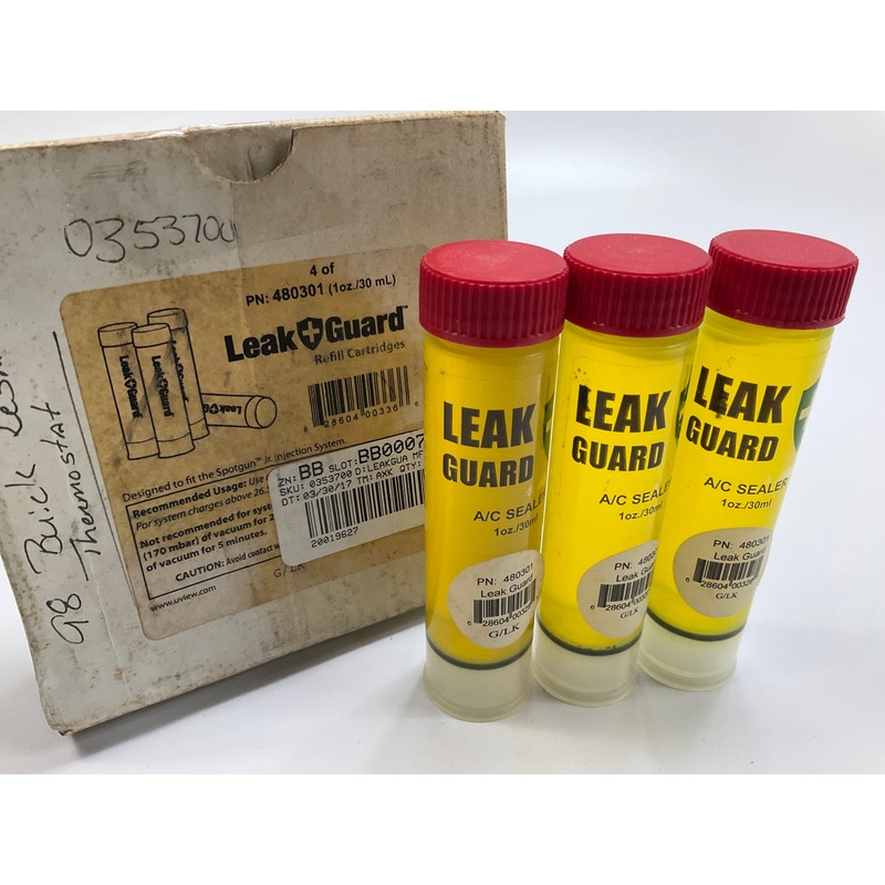 Uview 480301 Leakguard Leak Detection Dye Cartridges (1oz), Pack Of 3