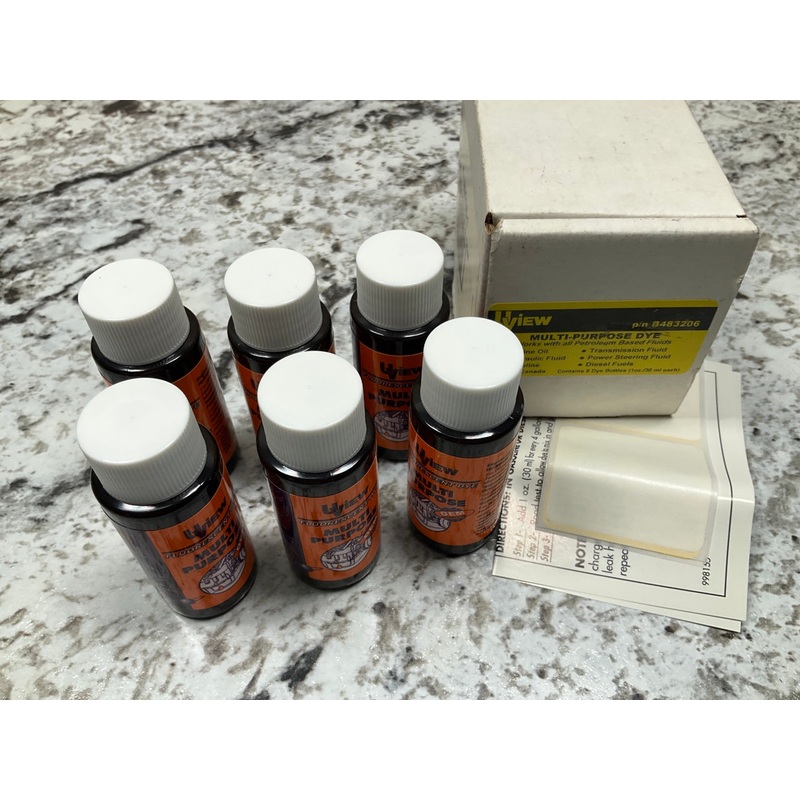 UVIEW B483206 Multi-Purpose Dye Bottles (6) X 1oz