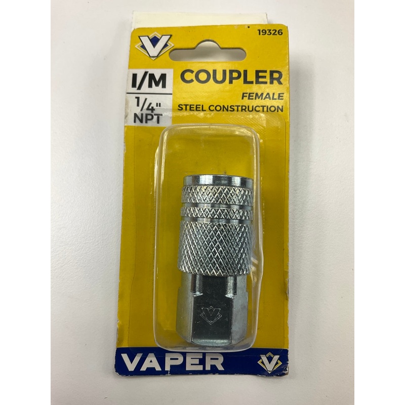 Vaper 19326 Steel Female Air Hose Compressor Coupler 1/4'' NPT