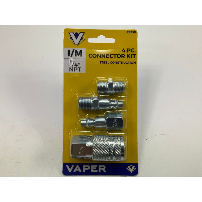 Vaper 19330 I / M Style Air Hose Coupler Connector Kit, 1/4'' NPT