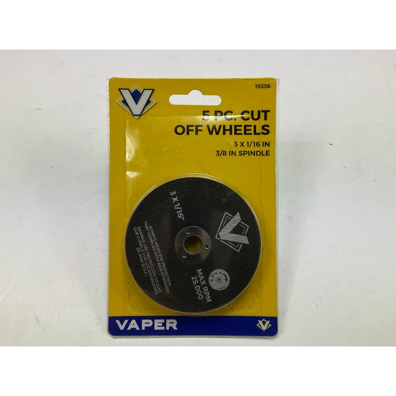 Vaper 19336 3'' X 1/16'' Cut-Off Wheel - 5 Pieces