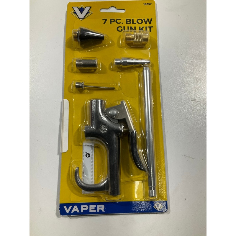 Vaper 19337 Air Blow Gun Kit - 7 Piece, 1/4'' NPT