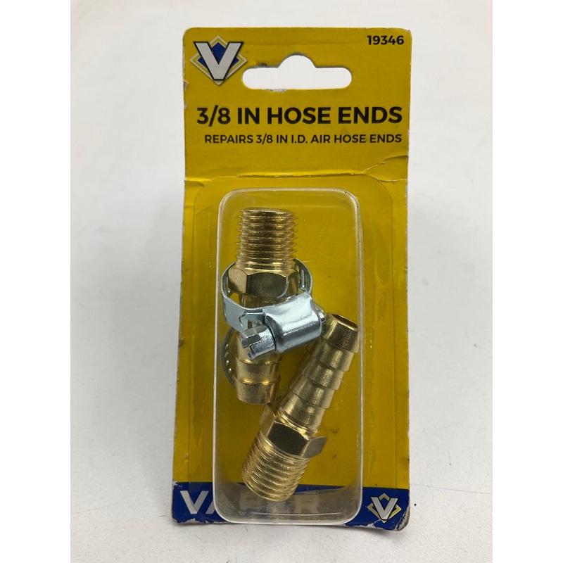 Vaper 19346 3/8'' Hose Ends - Repairs 3/8'' ID Air Hose Ends, 3/8'' Hose Repair Kit