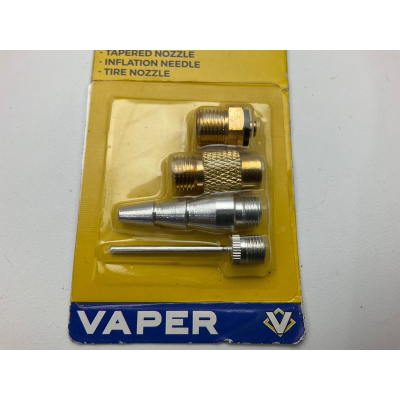 Vaper 19356 Inflator Kit - 4 Piece, Inflate Tires, Air Mattress Sports Balls Etc