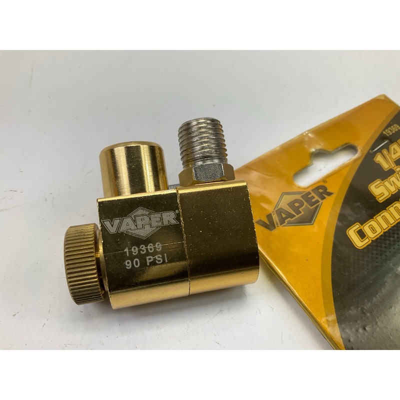 Vaper 19369 1/4'' Swivel Connector - Convenient For All Air Tools, Up To 90 PSI