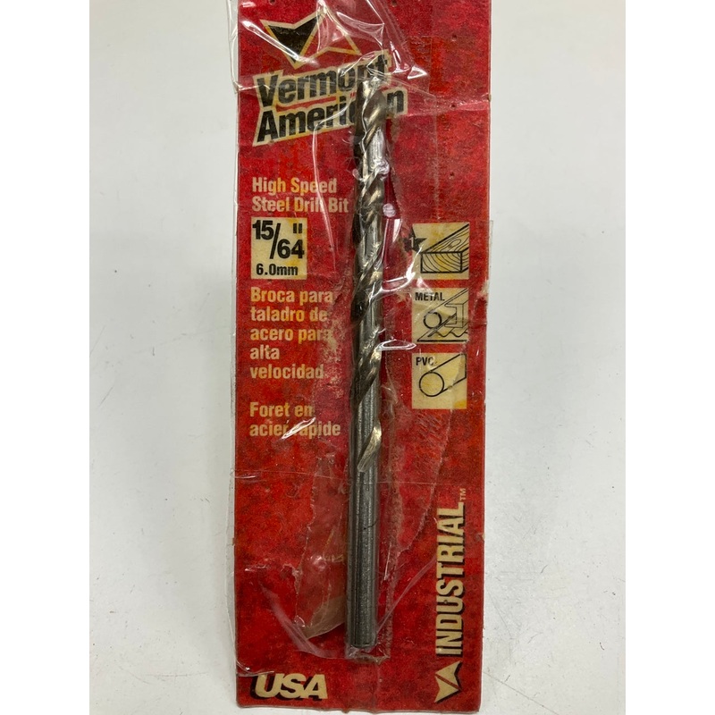 Vermont American 10215 High Speed Drill Bit, 15/64'' - MADE IN USA