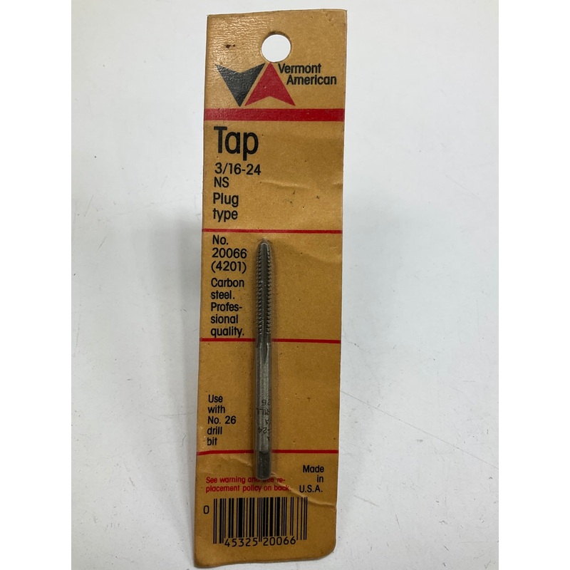 Vermont American 20066 Tap 3/16''-24 - MADE IN USA