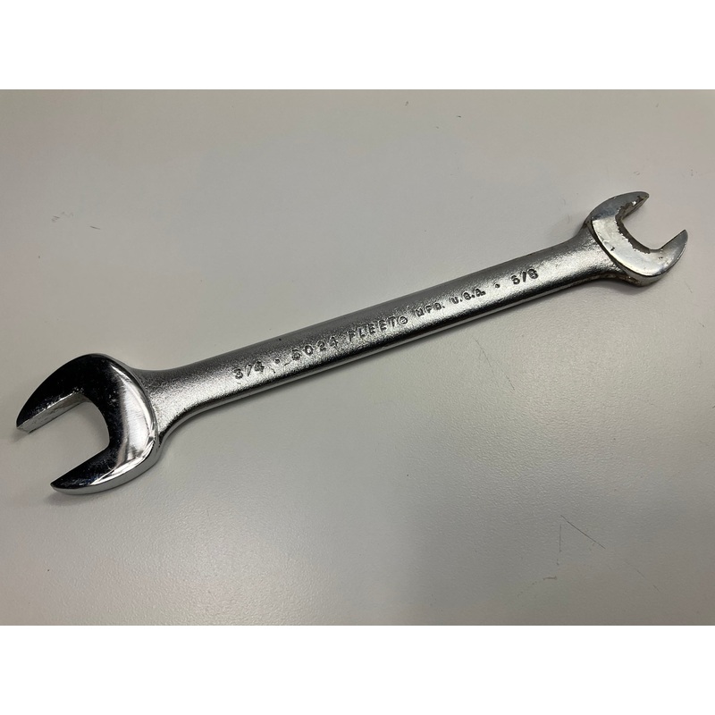 VINTAGE - Fleet 5024 Double Open-End Wrench, 3/4'' & 5/8'' - MADE IN USA