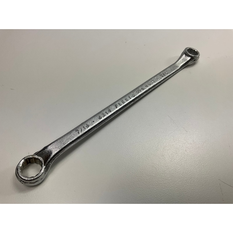 VINTAGE - Fleet 6314 Double End Offset Box Wrench, 7/16'' & 3/8'' - MADE IN USA