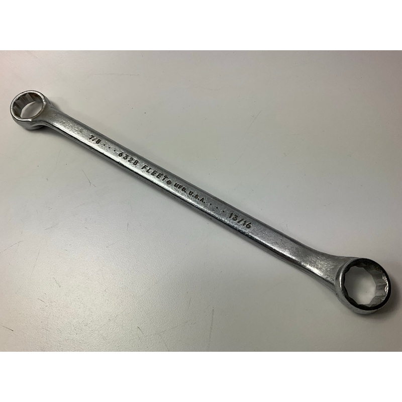 VINTAGE - Fleet 6328 Double Box End Wrench, 7/8'' & 13/16'' - MADE IN USA