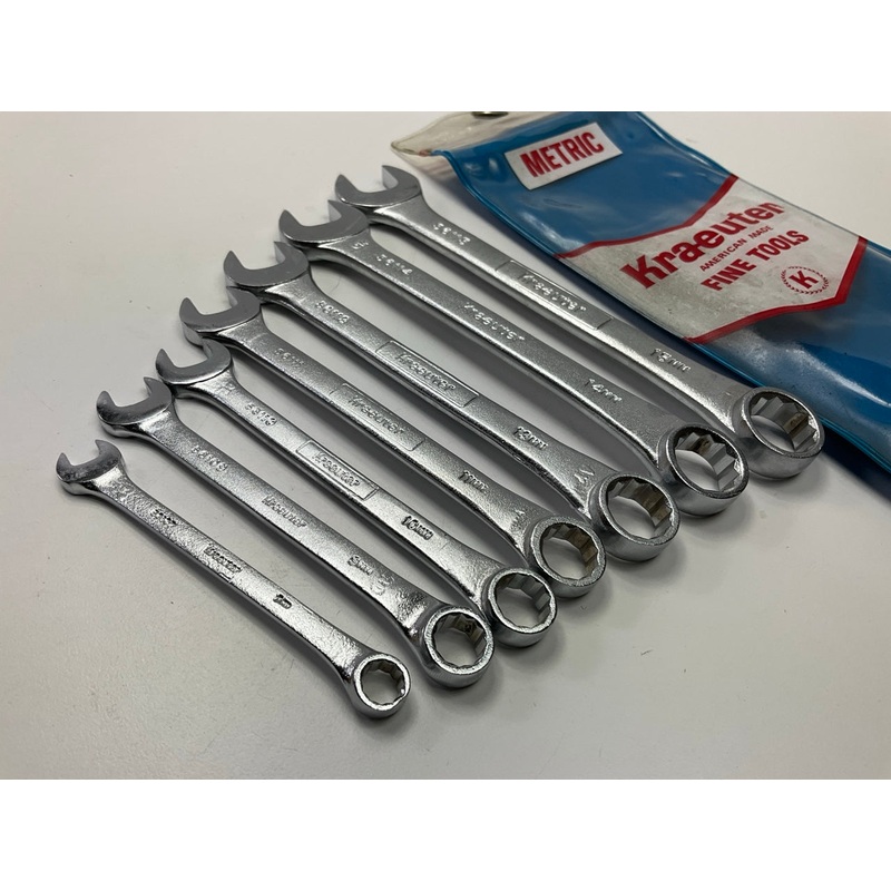 VINTAGE NOS - Kraeuter 56607 7 Piece Metric Combination Wrench Set - USA