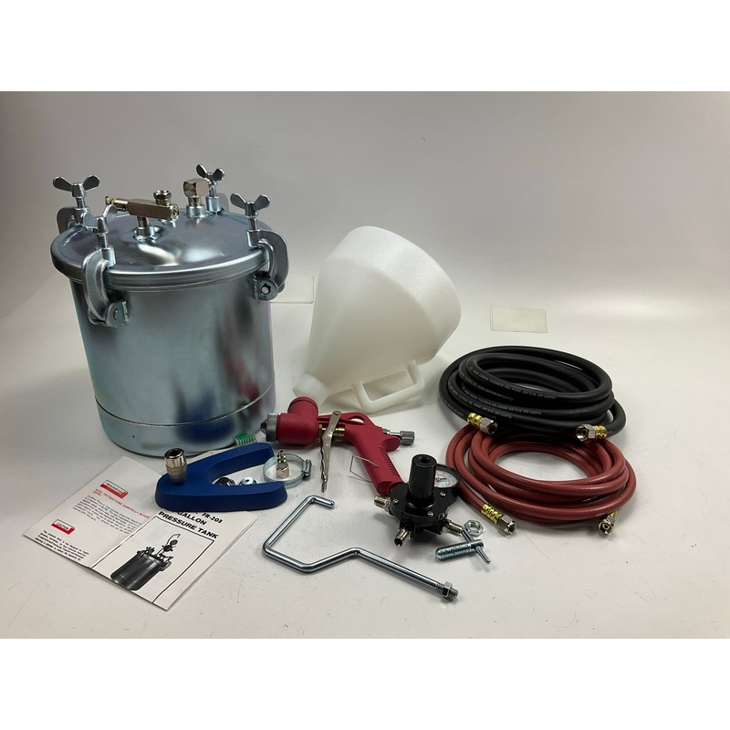 2-1/4 Gallon Pressure Tank Bed Liner Paint Spray System W/ Spray Gun & 12' Hose