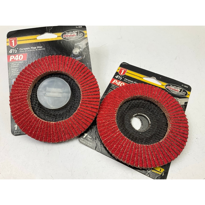 2 / PACK - Finish 1st 8329 4-1/2'' Ceramic Flap Discs, 40 Grit