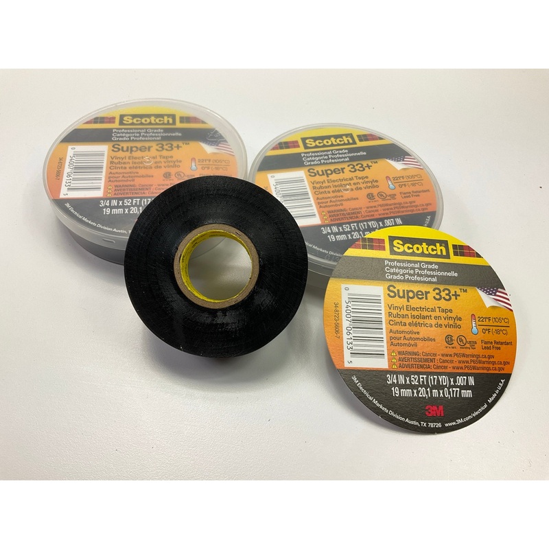 3 Rolls - 3M 06133 3/4''x52' Scotch Vinyl Plastic Electrical Tape