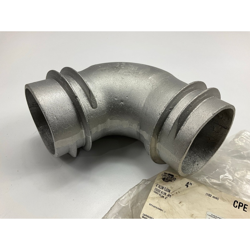 30120 Crushproof 4'' Aluminum Elbow Connect Two Hoses For Overhead Pulley System