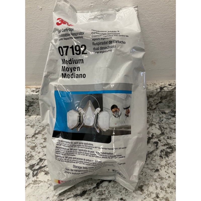 3M 07192 Dual Cartridge Organic Vapor Medium