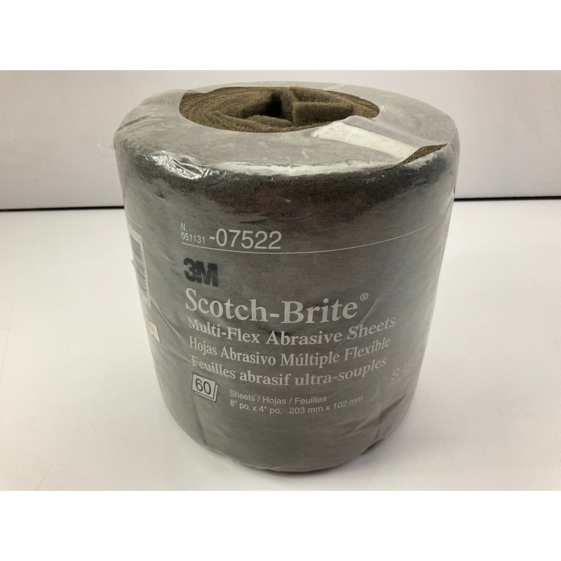 3M 07522 Scotch-brite Multi-flex Abrasive Sheet Roll, Ultra Fine, 8'' X 20' 7522