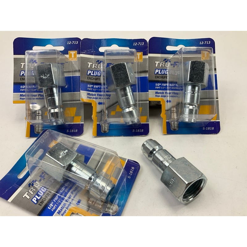 5 PACK - Plews 12-713 Plug, 1/2'' T-F, 1/2'' FNPT, T-Design