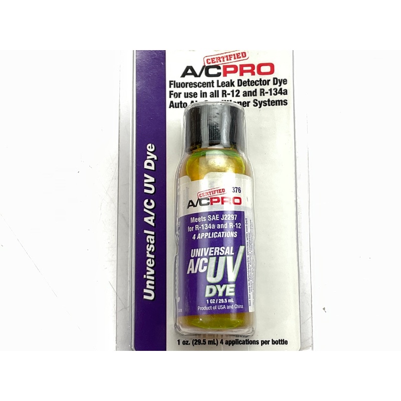AC Pro 376CS Car Air Conditioner Leak Detector UV Dye 1 Oz Bottle