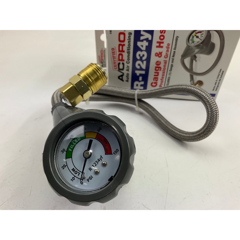Ac Pro CERTYF102 Refrigerant Gauge And Hose