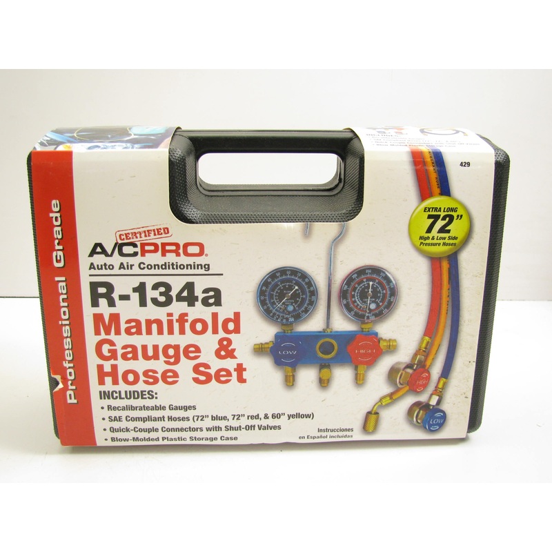 Ac Pro Interdynamics 429 Professional A/C Manifold Gauge And Hose Set