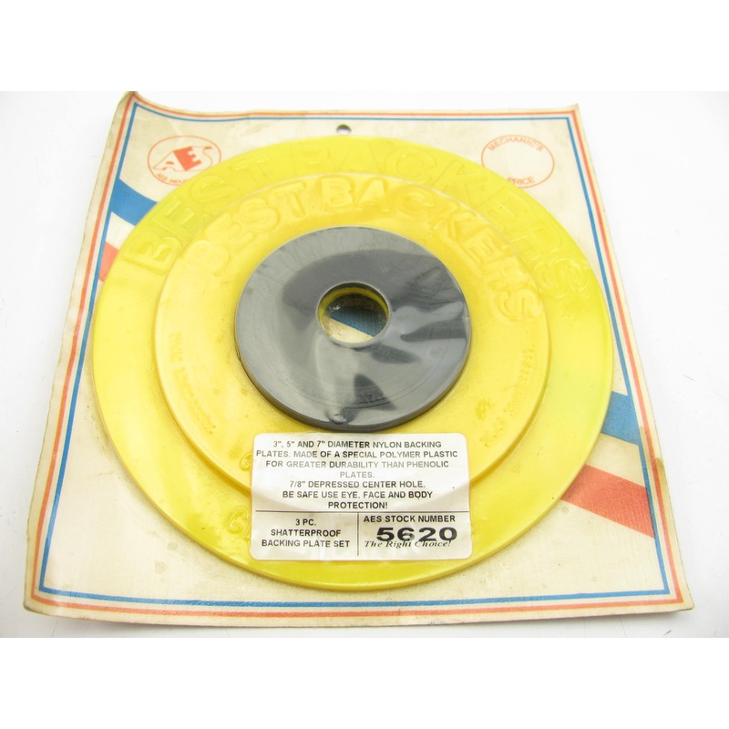 AES 5620 Nylon Sanding Backing Plate Set, 3 Pieces - 3'', 5'' & 7''