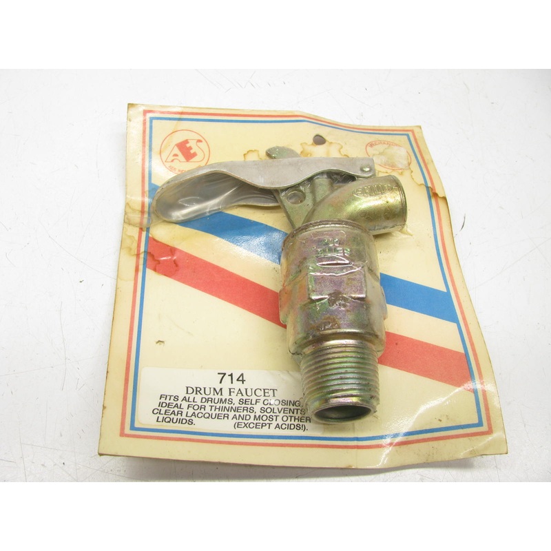AES 714 Drum Faucet 3/4''   NPT Male. Zinc Plated Inside And Outside