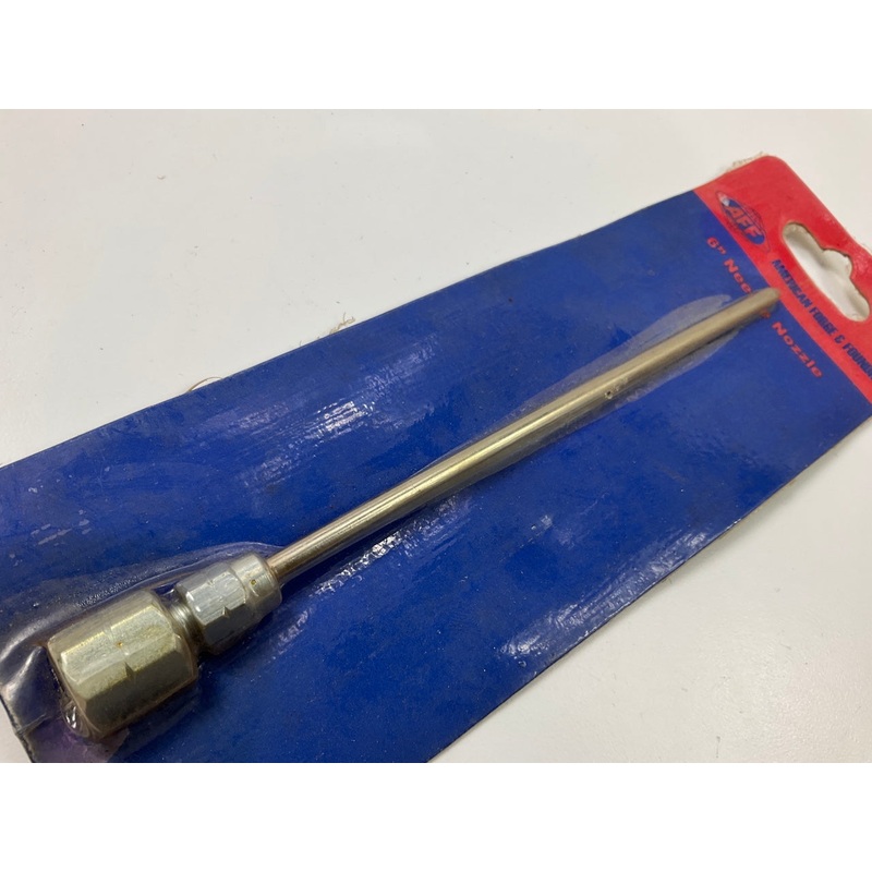 AFF 8029 Grease Gun 6'' Needle Nozzle Adapter, For Hand-operated Grease Guns