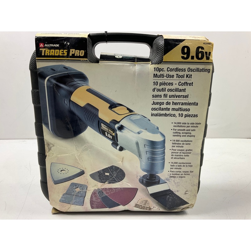 Alltrade 836861 9.6-volt Cordless Oscillating Tool Kit, 10-Piece