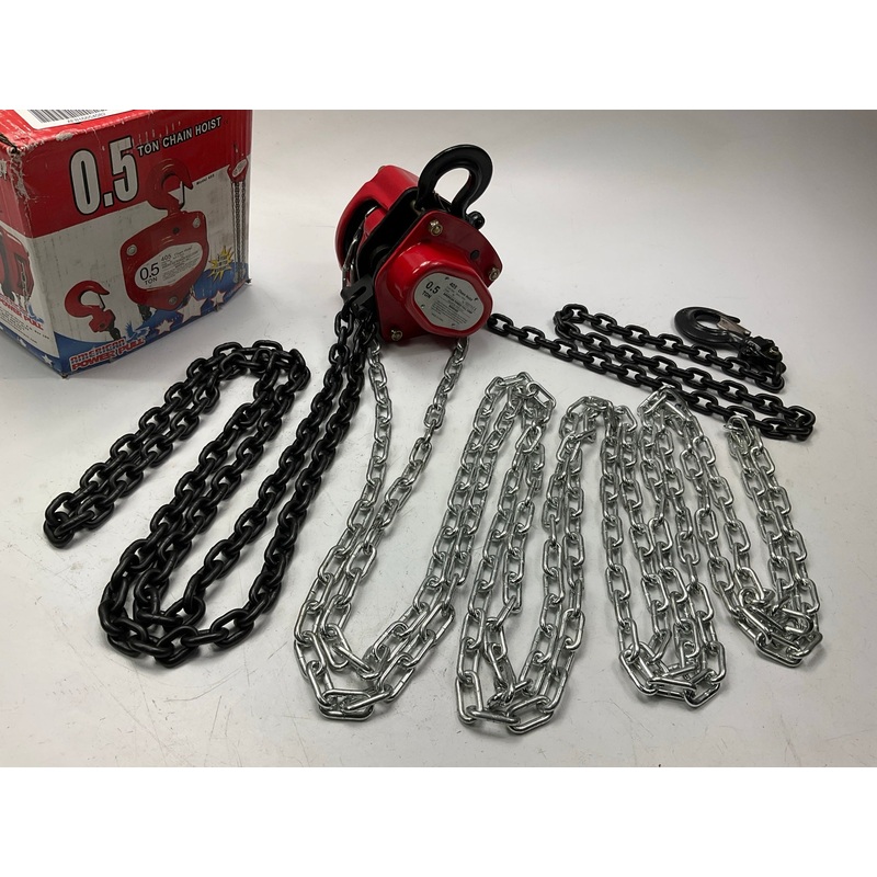 American Power Pull 405 Manual Lift Chain Hoist 1/2 Ton, 10 Feet Height