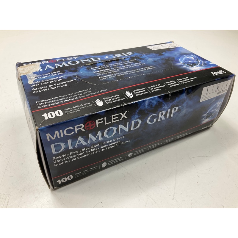 Ansell Mf-300-L Microflex Mf-300 Exam Gloves, 6.3 Mil, Natural Rubber Latex