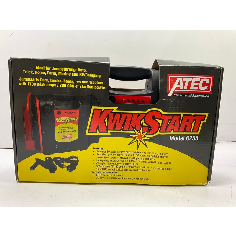 Associated Equipment 6255 12 Volt DC Portable Power Source Jump Pack - 1700 Amps
