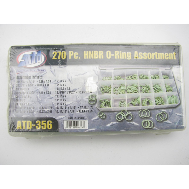 ATD 356 270-Piece HNBR A/C O-Ring Assortment