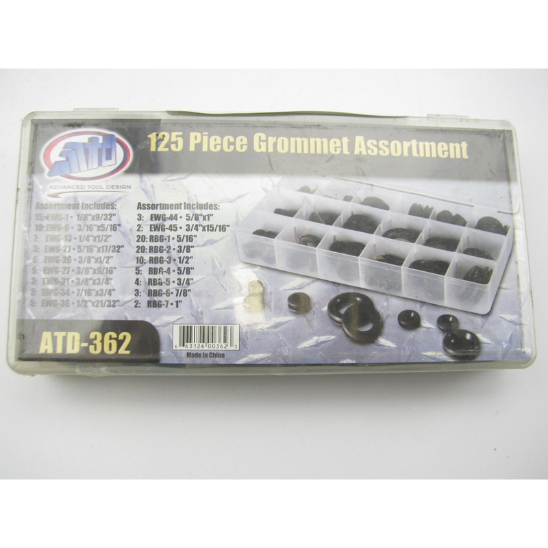 ATD 362 125 Piece Rubber Grommet Assortment