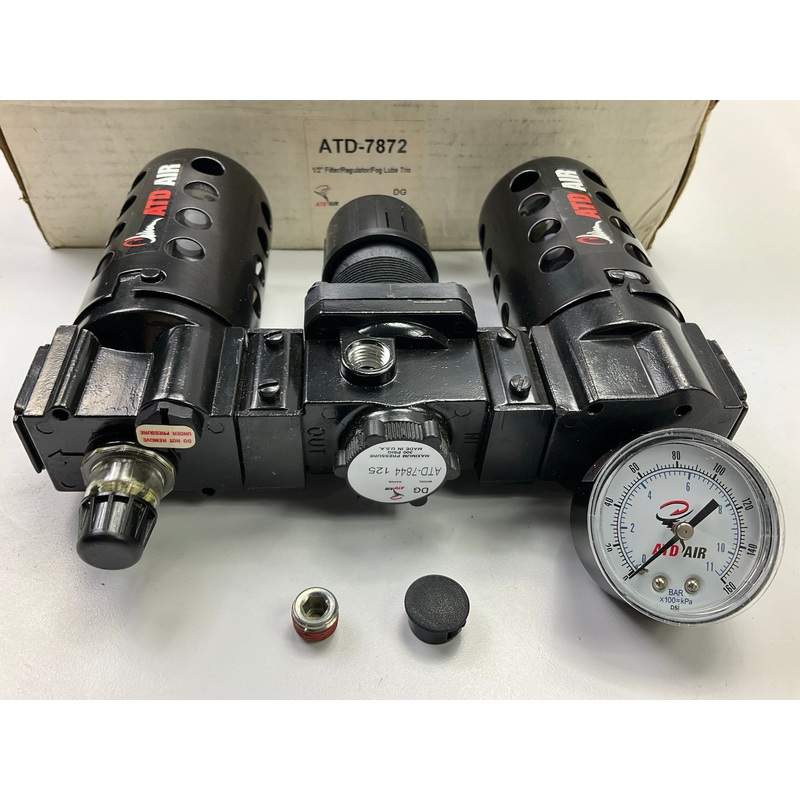 ATD ATD-7872 1/2'' Filter, Regulator, Gauge & Lubricator - 100 SCFM