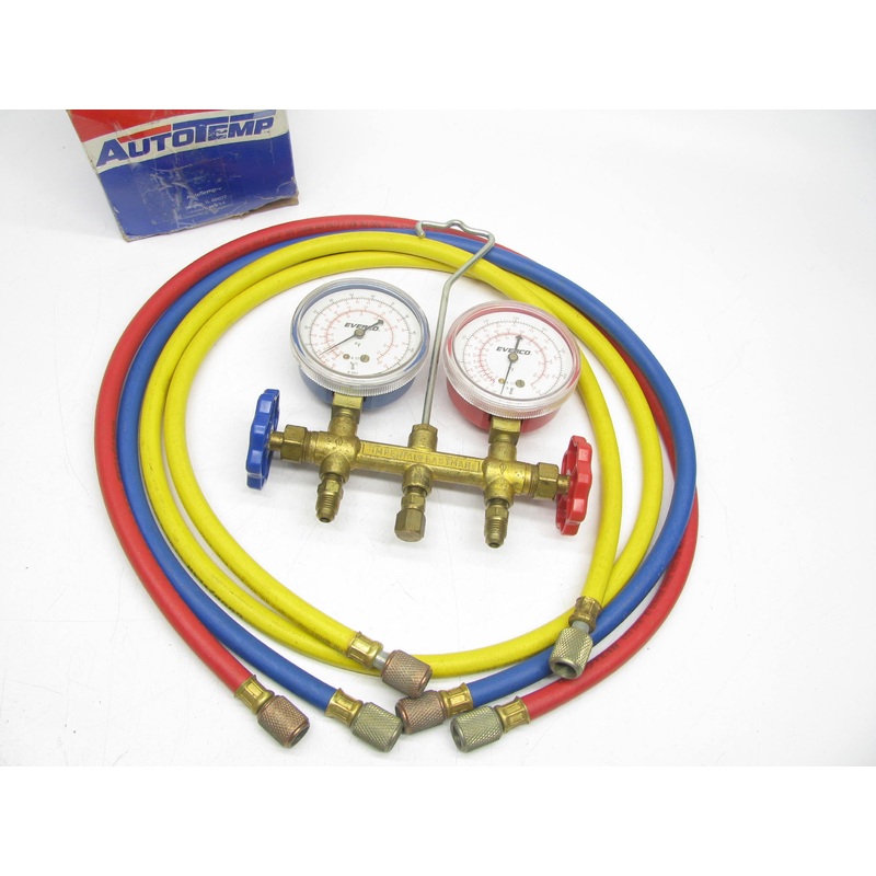 Autotemp A9534 A/C Manifold Gauge Set W/ Color Hose