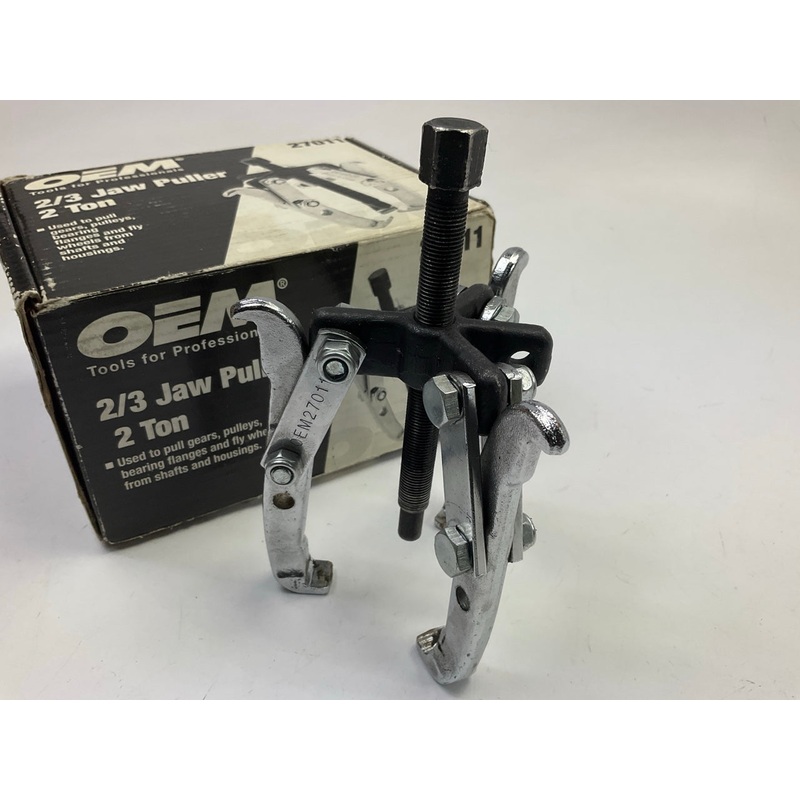 USED #9 - OEM Tools 27011 2-Ton Gear Pulley Puller, 2/3 Jaw, 3-1/4'' Spread