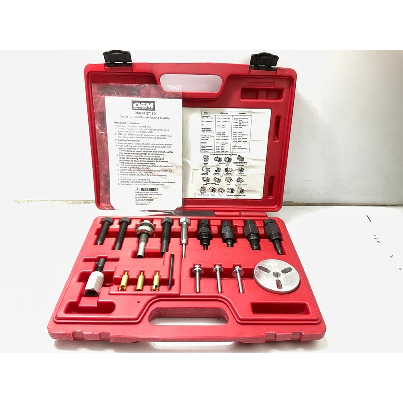 USED #25 - OEM TOOLS 27150 A/C Compressor Clutch Hub Removal Install Tool Set