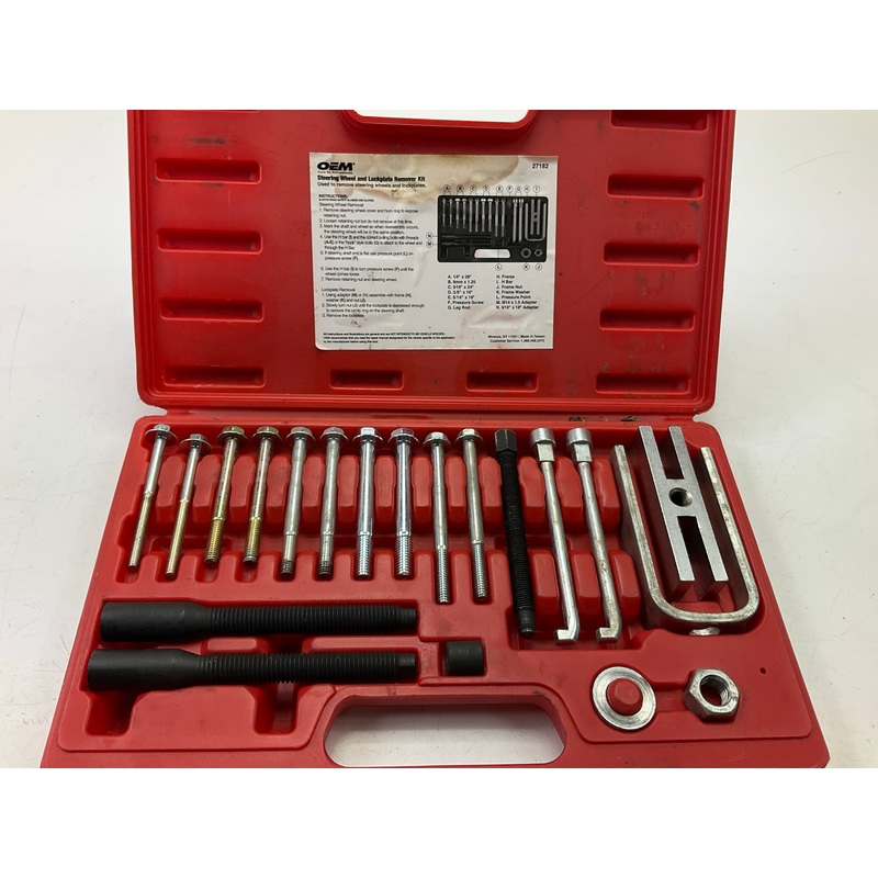 USED #27 - OEM TOOLS 27182 Steering Wheel Puller Set Removal Kit Lock Plate Tool