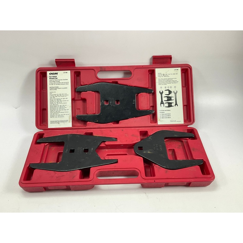 USED #28 OEM Tools 27186 9 Size Fan Clutch Wrench Set Remove From Water Pump