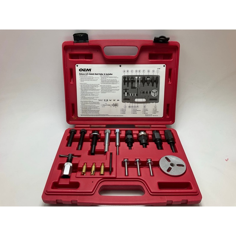 USED #29 OEM TOOLS 27150 A/C Compressor Clutch Hub Removal Install Tool Set Kit